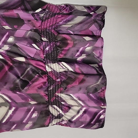 AGB Women's Purple Banded Waist Top Size Large - Picture 2 of 11